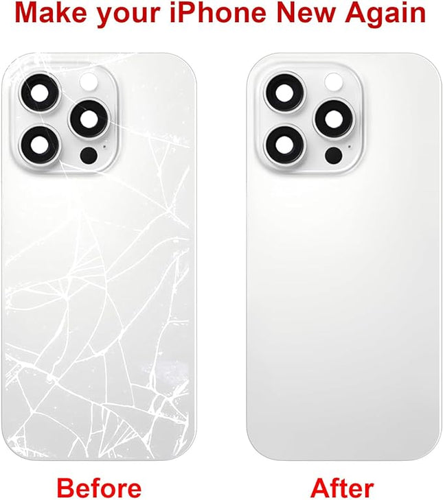 Back Glass iPhone 14 Pro Max +Lens +MagSafe Silver