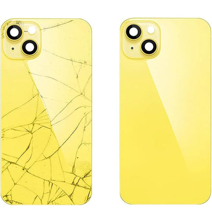 Back Glass iPhone 15 +Lens +MagSafe Yellow