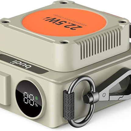 Budi PB815H 10000mAh 22.5W Power Bank with Built-in 56cm Retractable Type-C Cable – PD + QC3.0 Fast Charging