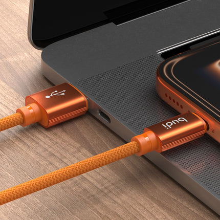 BUDI DC271T15C 1.5m 18W Fast Charging USB-A to USB-C Cable Braided Aluminum
