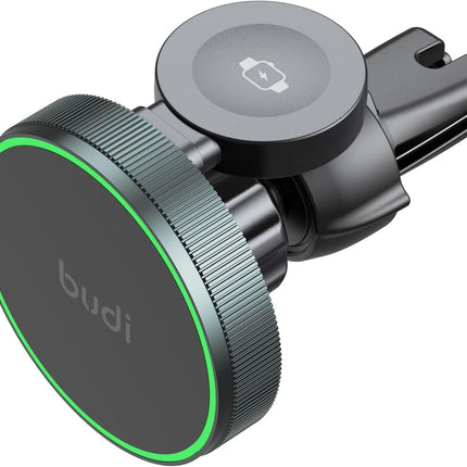 Budi 2 in 1 Universal Magnetic Wireless Car Charger Holder CM570B