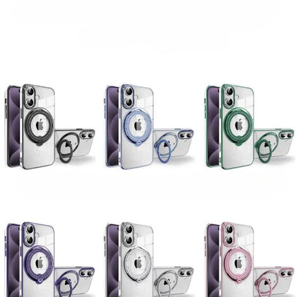 Premium Gorilla Tech Gel Case with Rotating Magnetic Ring for iPhone 16 Plus