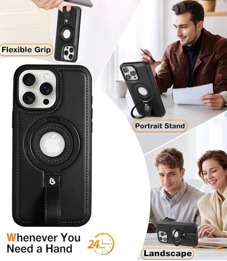 Leather shell Compatible Magsafe a Capture Grio Loop For iPhone 16 Colour