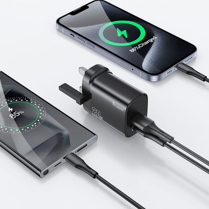 TRUSMI CH11-064 PD20W A+C GaN Fast Charger Set with C to L Cable