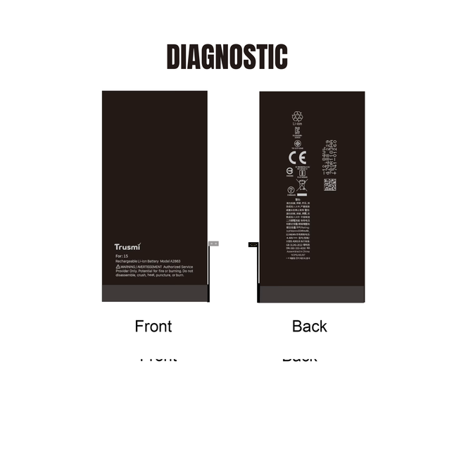 Trusmi Diagnoctic Battery For iPhone 15