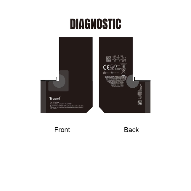 Trusmi Diagnoctic Battery For iPhone 15 Pro Max
