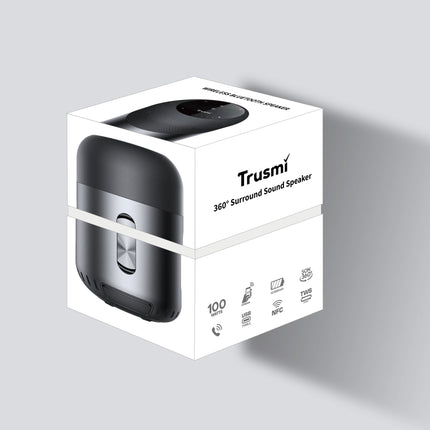 TRUSMI BS02-01 Portable Bluetooth Speaker – 100W 360° Surround Sound, Wireless & Rechargeable