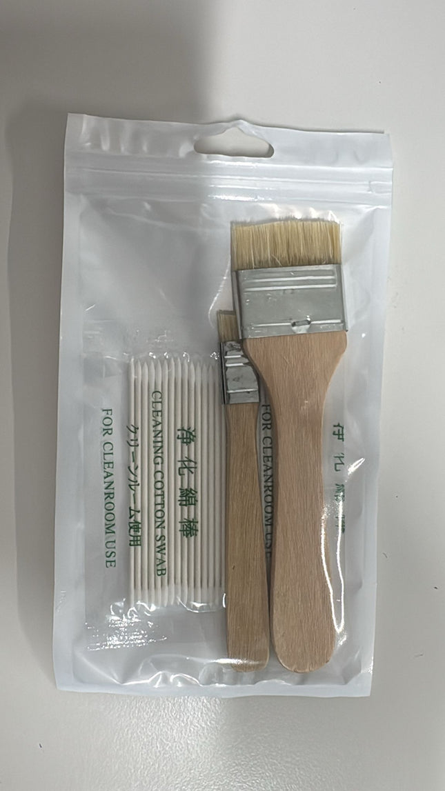 Set Of 2 Cleaning Brush + Pointed Cotton Swabs (25 PCS)