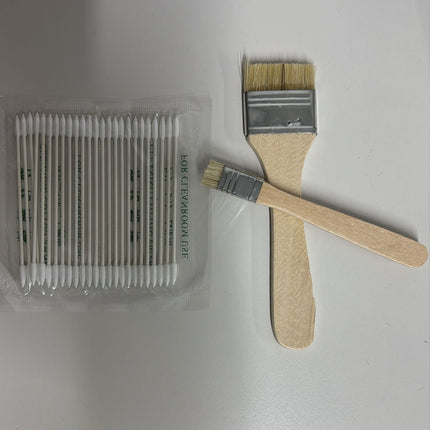 Set Of 2 Cleaning Brush + Pointed Cotton Swabs (25 PCS)