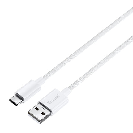 TRUSMI CA55-01 3A A To C Braided Charging Cable White 1M