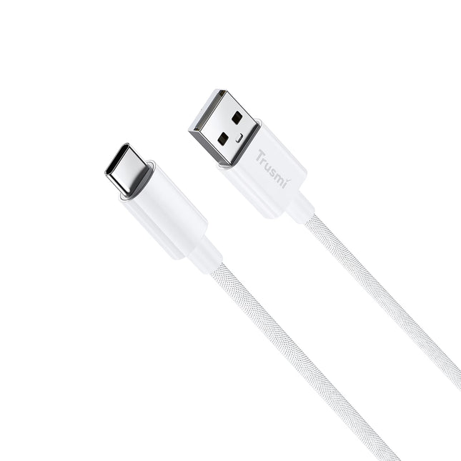 TRUSMI CA55-01 3A A To C Braided Charging Cable White 1M