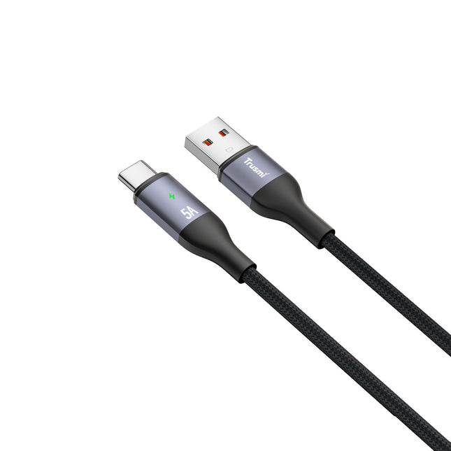 TRUSMI CA12-02 5A USB A to C Smart Power off Alluminum Alloy Cable