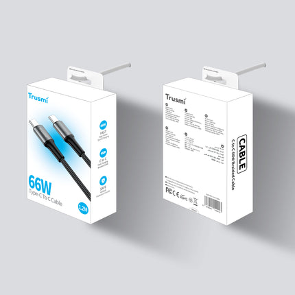 Trusmi CA30-056 66W Fast Charging Braided Cable USB-C to C