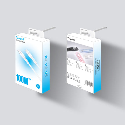 Trusmi CA34-079 100W Silicone Charging Cable USB C to C – 1M