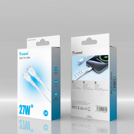 TRUSMI CA54-06 27W USB C To L Charging Cable White 1M