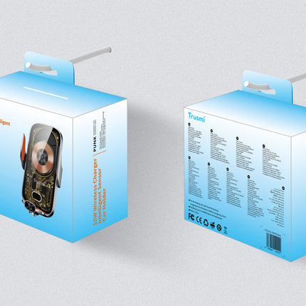 Trusmi CC07-011 | 15W Wireless Car Charger – Auto-Clamping Sensor Mount, Multi-Port Support (Lighting/Type-C/Micro)