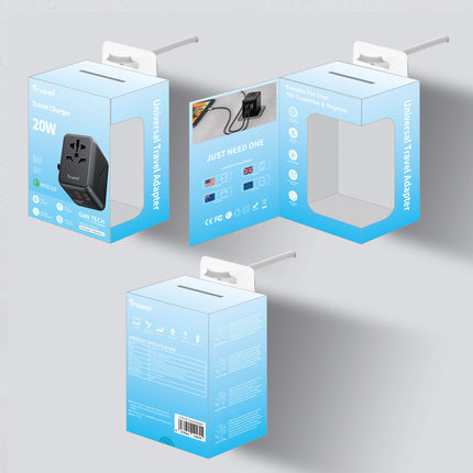 TRUSMI Univarsal Travel Adapter Charger 20W - CH18-01 - 1C2A  – UK/US/EU/AU Plug