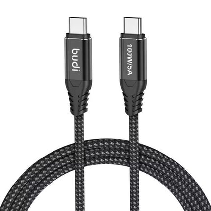 Budi Cable 1.5M PD100W 5A Aluminum Shell C to C Braided Cable DC220TT15B