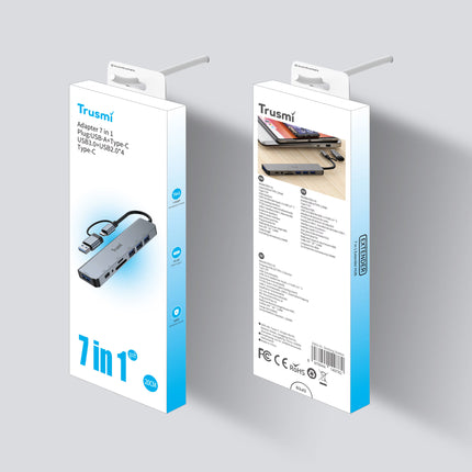 TRUSMI DS01-01 Type-C Multifunctional Docking Station 8 In 1