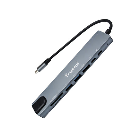 TRUSMI DS01-02 Type-C to USB 3.0*2+Type-C*2+HDMI+RJ45+SD/TF PD100W