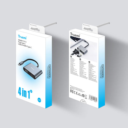 TRUSMI DS01-03 Converter+USB3.0+PD100W Type-C to HDMi+VGA