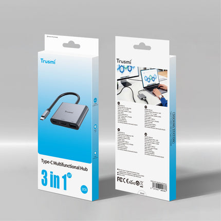 TRUSMI DS01-05 Type-C to HDMi+USB3.0+Type-C PD100W
