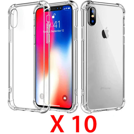 Pack of 10 Shockproof Covers En Gel Transparent For Apple iPhone 16 Plus