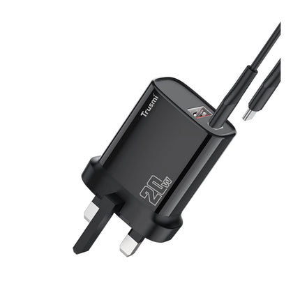 TRUSMI CH11-064 PD20W A+C GaN Fast Charger Set with C to L Cable