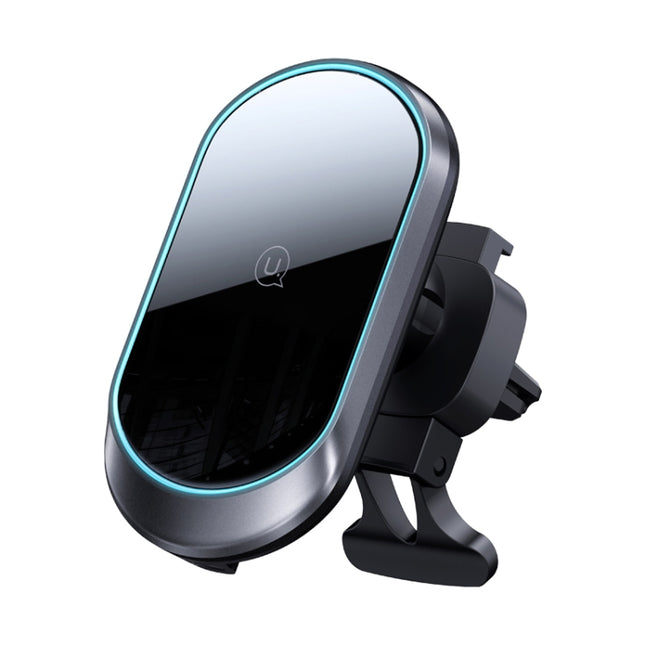 USAMS US-CD182 Magnetic Wireless Car Phone Holder – 15W Fast Charging, Universal Fit, Black