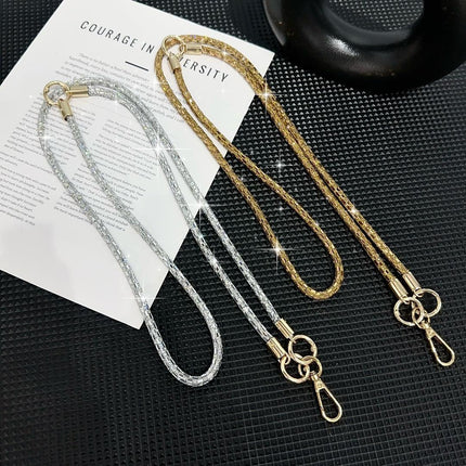 Glitter Cross-body + Hand Wrist Lanyard Strap (Sholder Strap) 120cm Multi Colour