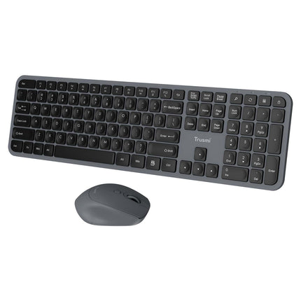 TRUSMI KM01-01 Wireless Membrane Keyboard & Mouse Set Grey
