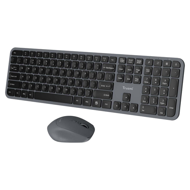 TRUSMI KM01-01 Wireless Membrane Keyboard & Mouse Set Grey