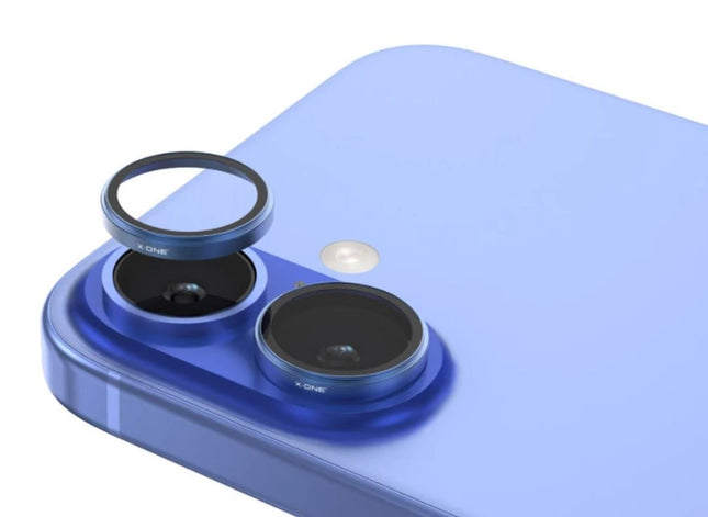 Premium (3 In 1)  Back Camera Glass  iPh 16 Plus/16 Light Blue