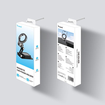 Trusmi LP09-01 | 360° Foldable Magnetic Car Phone Holder – Dashboard Mount