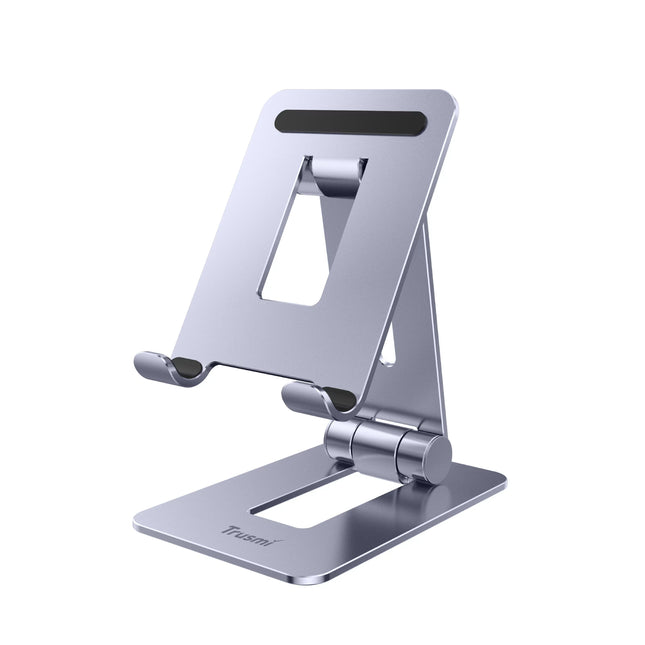 Trusmi LP15-11 | Adjustable Metal Desktop Phone & Tablet Stand – Aluminum Alloy, Gray