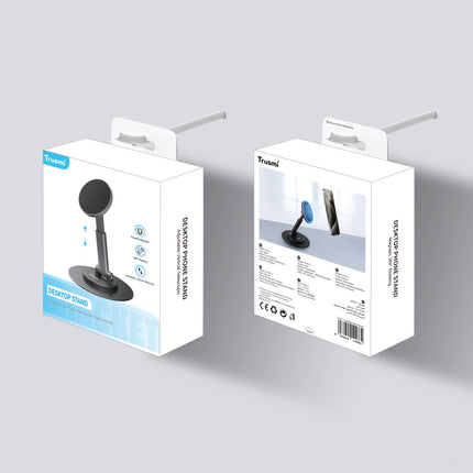Trusmi LP16-11 | 360° Magnetic Rotating Desktop Phone Stand – Sleek & Adjustable