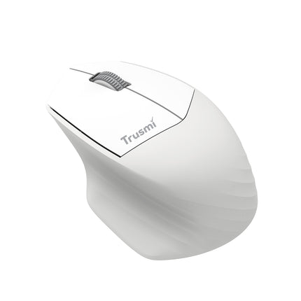 TRUSMI MU01-02 2.4G/BT Ergonomic Contoured-Shape Design Wireless Mouse White
