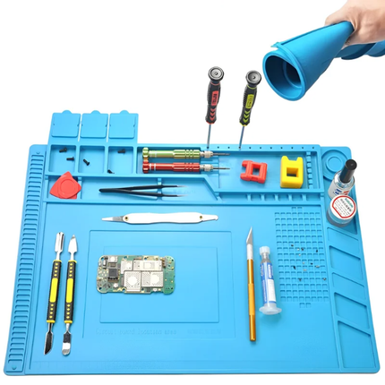 Silicone Soldering Mat Heat Resistant Anti Static Magnetic Repair Pad for Phone Laptop Electronics