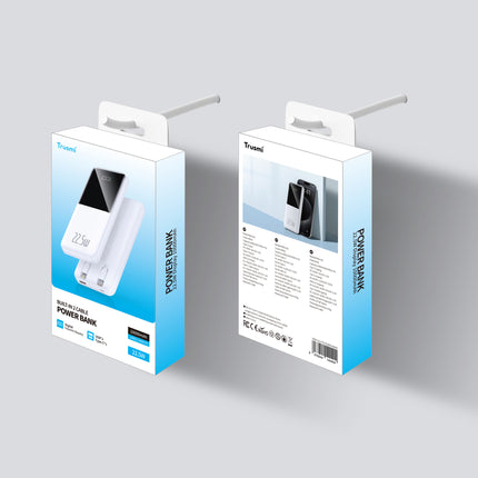 TRUSMI Power Bank PB03-015 | 20000mAh High-Capacity | 22.5W PD Fast Charge | Smart Digital Display
