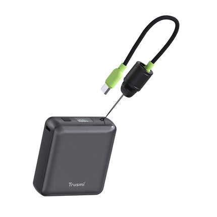 TRUSMI PB06-01 PD22.5W Single C Digital Display Power Bank 10000mAh with C to C Cable Grey