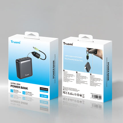 TRUSMI PB06-01 PD22.5W Digital Display Power Bank 10000mAh with C to C Cable