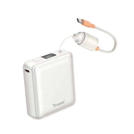 TRUSMI PB06-02 PD22.5W Single C Digital Display Power Bank 10000mAh with C to C Cable Grey