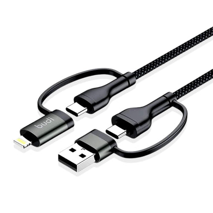 Budi PD65W / 27W 4in1  Charge/Sync Braided Cable DC259ATTL12B