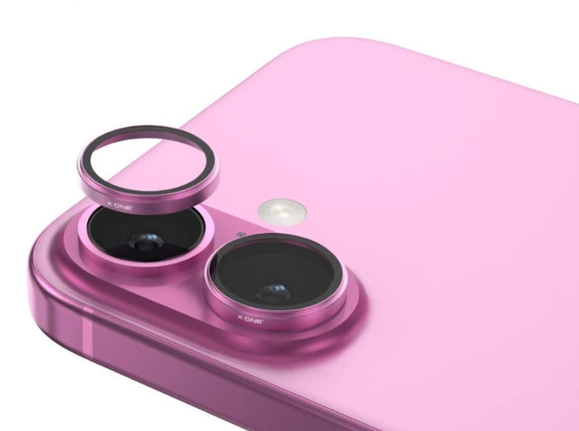 Premium (3 In 1)  Back Camera Glass iPh 16 Plus / 16  Pink