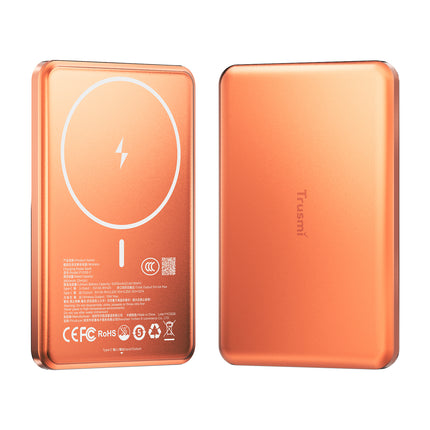 TRUSMI PY009-C MAGO PD20W Ultra thin Magnetic Wireless Power Bank 5000mAh- Orange