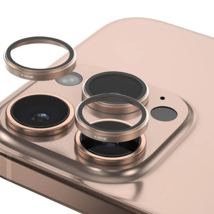 Premium (3 In 1)  Back Camera Glass  iPh 16 Pro Max / 16 Pro Gold