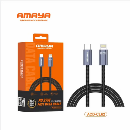 Amaya ACD-CL61 27W Fast Charging 1M Type-C to Lightning Cable