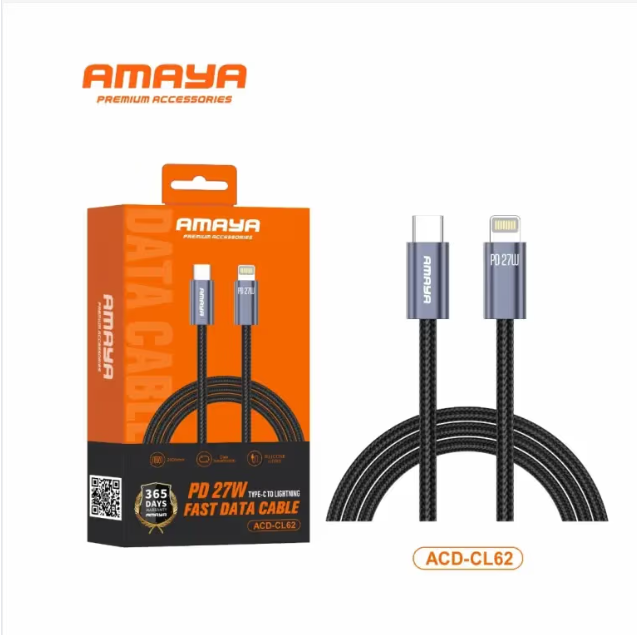 Amaya ACD-CL61 27W Fast Charging 1M Type-C to Lightning Cable