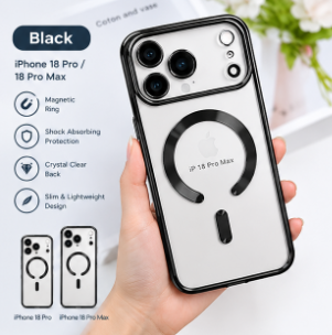 GT Magnetic Gel Premium Chrome Effect Back Case For iPhone 18 Pro