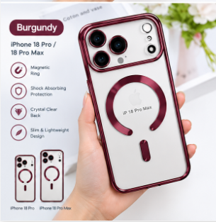 GT Magnetic Gel Premium Chrome Effect Back Case For iPhone 18 Pro